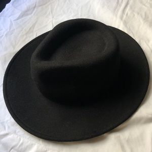 Black hard brim hat